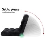 artiss 2x lounge sofa bed flannel fabric black artiss 2x lounge sofa bed flannel fabric black
