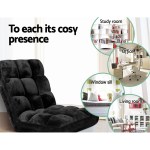 artiss 2x lounge sofa bed flannel fabric black artiss 2x lounge sofa bed flannel fabric black