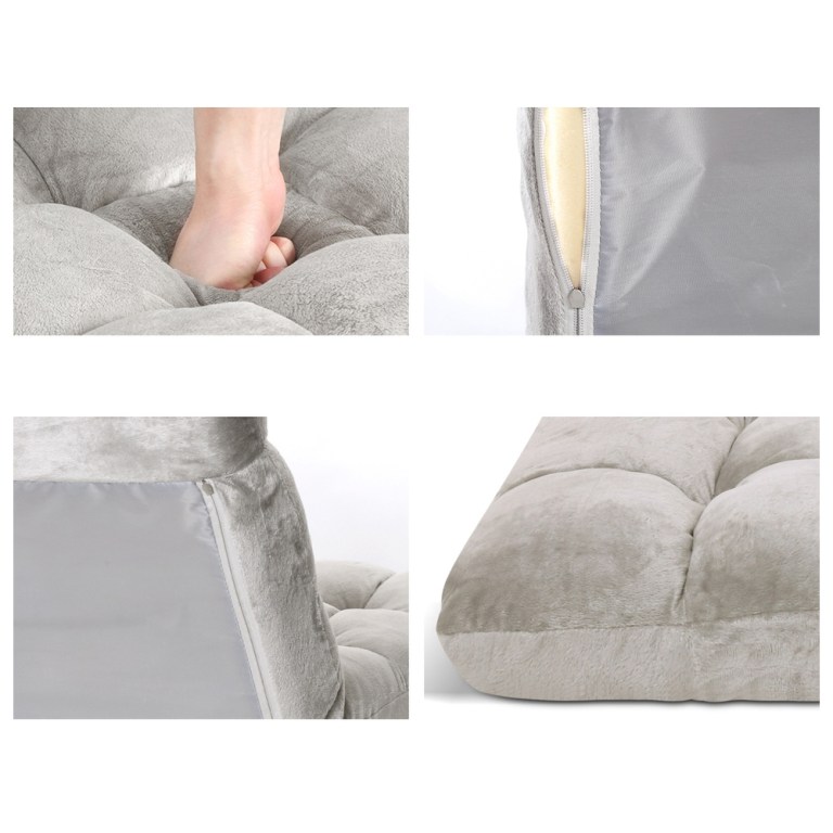artiss 2x lounge sofa bed flannel fabric grey artiss 2x lounge sofa bed flannel fabric grey