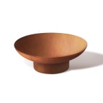 fpit stel vintage 70 00.jpg Rustic garden fire pit bowl on white background.