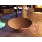 grillz fire pit bowl cast iron rustic 70cm 70cm fire bowl with drain hole on patio