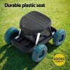 Durable plastic seat with 200kg capacity, four wheels