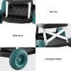 Gardening trolley with steel frame, tool tray, wheels.