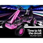 Pink pedal go-kart with 30kg weight capacity.