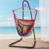gardeon hammock chair with heavy duty steel stand Colourful hammock seat on beach deck