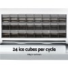 Ice maker producing 24 cubes per cycle.