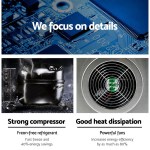 Efficient compressor and fan for energy savings.