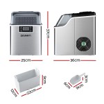 devanti ice maker machine commercial portable ice cube tray countertop 3.2l