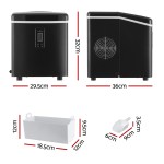 devanti 15kg ice maker machine black