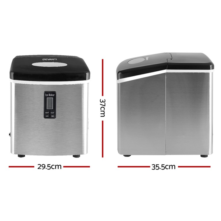 devanti 15kg ice maker machine silver devanti 15kg ice maker machine silver