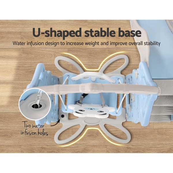 U-shaped stable base with water infusion holes.