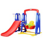 kps 7557a cfl 00.jpg Colourful kids slide and swing set for play