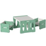 Green kids' table and chair set