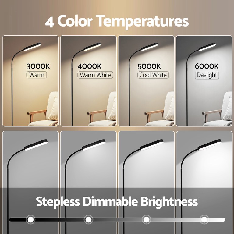 artiss led floor lamp with remote control & 4 color temperature reading living room bedroom office artiss led floor lamp with remote control & 4 color temperature reading living room bedroom office