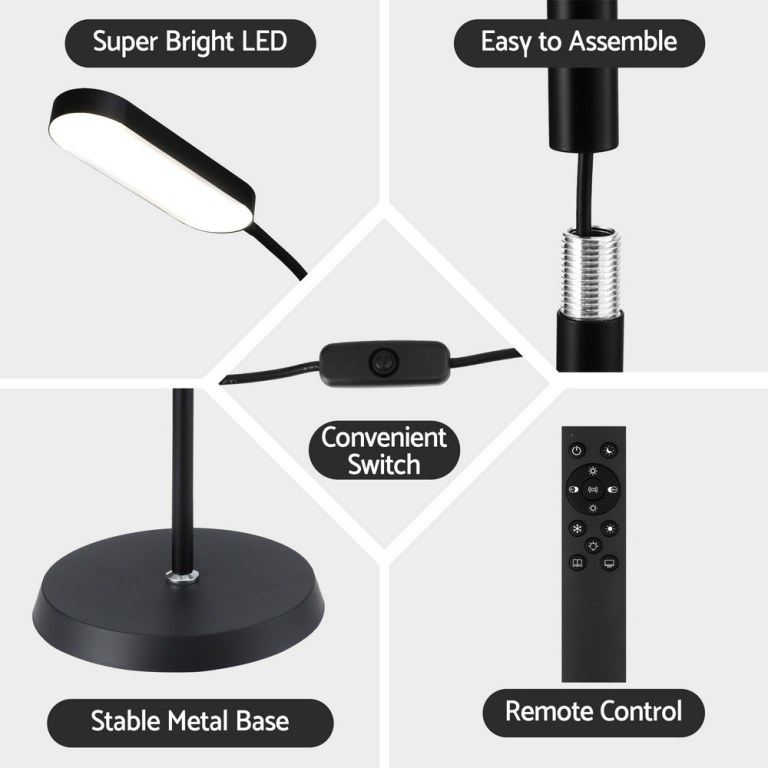 artiss led floor lamp with remote control & 4 color temperature reading living room bedroom office artiss led floor lamp with remote control & 4 color temperature reading living room bedroom office