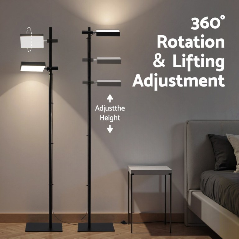 artiss led floor lamp, modern reading lamp 360~ rotating adjustable light head,12w standing lamp for living room, bedroom office artiss led floor lamp, modern reading lamp 360~ rotating adjustable light head,12w standing lamp for living room, bedroom office