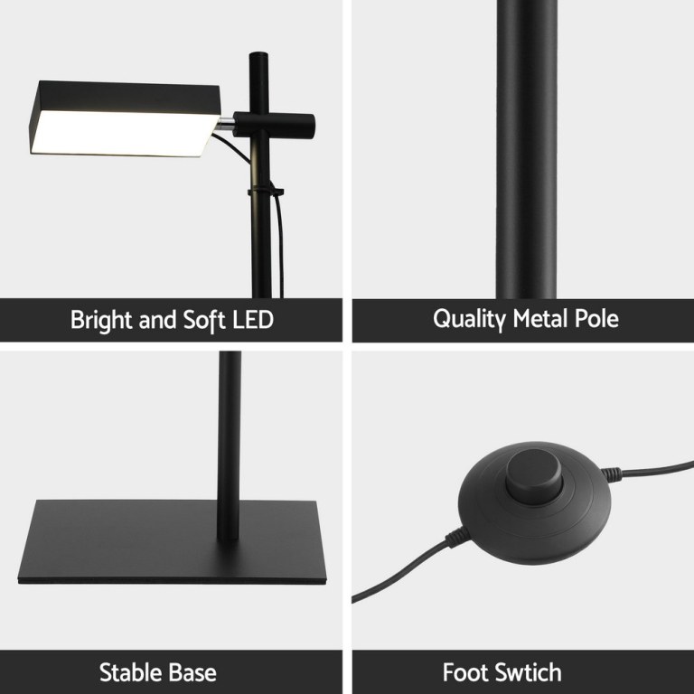 artiss led floor lamp, modern reading lamp 360~ rotating adjustable light head,12w standing lamp for living room, bedroom office artiss led floor lamp, modern reading lamp 360~ rotating adjustable light head,12w standing lamp for living room, bedroom office