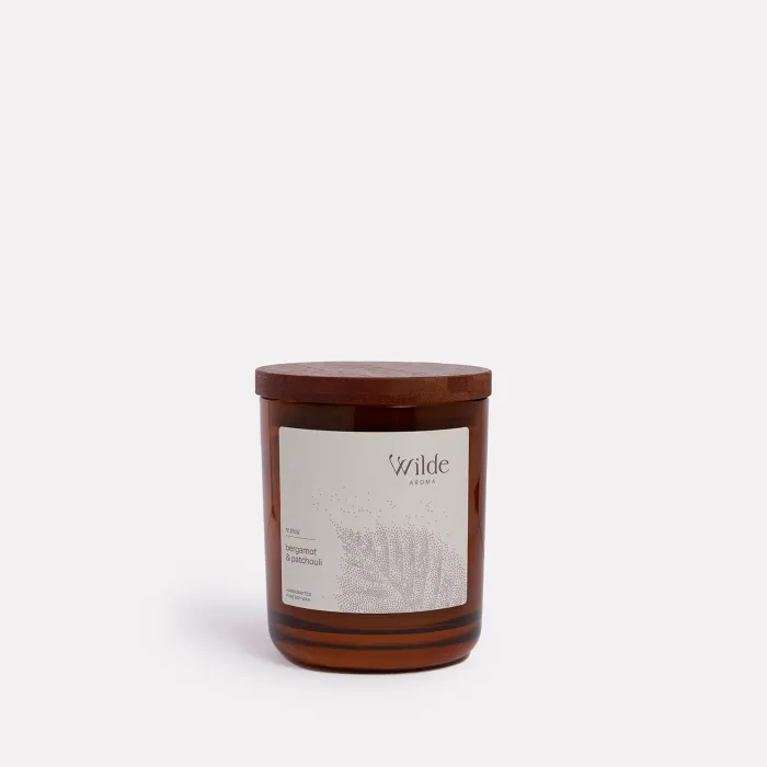 wilde aroma cedar & saffron candle (copy) Wilde Aroma amber candle, bergamot and patchouli scent.
