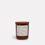Wilde Aroma cedar saffron candle with wooden lid.