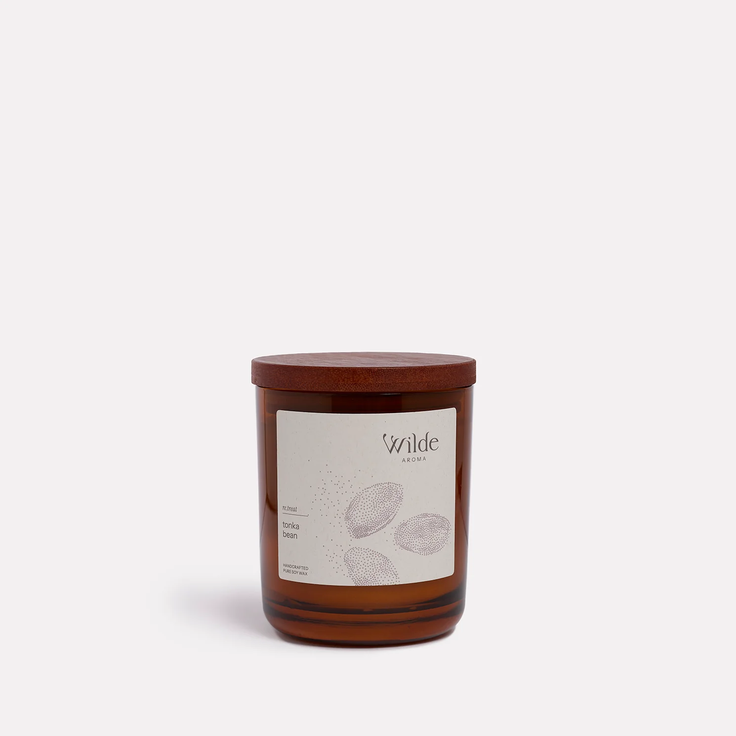 wilde aroma candle patchouli, sandalwood & vanilla (copy) Wilde Aroma Tonka Bean candle with wooden lid.