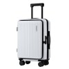 lug abs pok 20 wh 202508221106 00.jpg White suitcase with four wheels and telescopic handle.