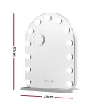 embellir makeup mirror 40x50cm dressing vanity led bulb light with 5x magnification white arch Illuminated vanity mirror with touch controls, 52cm x 40cm