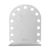 embellir makeup mirror 40x50cm dressing vanity led bulb light with 5x magnification white arch Modern LED vanity mirror with touch controls.