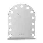 embellir makeup mirror 40x50cm dressing vanity led bulb light with 5x magnification white arch Modern LED vanity mirror with touch controls.