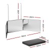 embellir trifold mirror makeup portable with height adjustable 3 way telescoping hook hair cutting styling Foldable mirror with dimensions highlighted.
