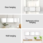 embellir trifold mirror makeup portable with height adjustable 3 way telescoping hook hair cutting styling Different mirror hanging styles in home interiors.