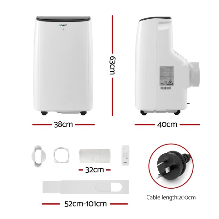 devanti portable air conditioner wifi 7000btu