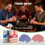 Three friends playing Texas Hold'em card game.