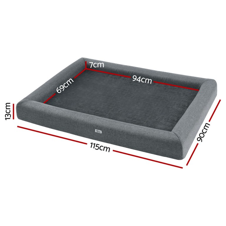 i.pet pet bed dog cat extra large calming soft sofa cushion egg crate washable grey i.pet pet bed dog cat extra large calming soft sofa cushion egg crate washable grey