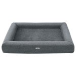 i.pet pet bed dog cat large calming soft sofa cushion egg crate washable grey