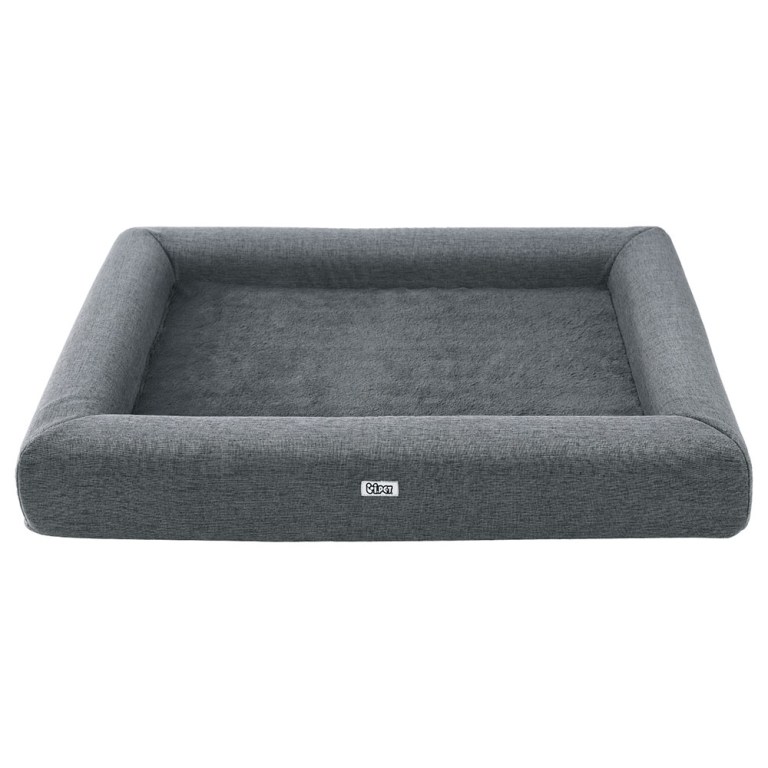 i.pet pet bed dog cat large calming soft sofa cushion egg crate washable grey