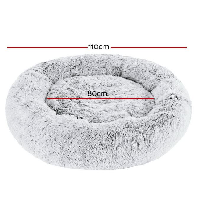 i.pet pet bed dog cat 110cm calming extra large soft plush light charcoal i.pet pet bed dog cat 110cm calming extra large soft plush light charcoal
