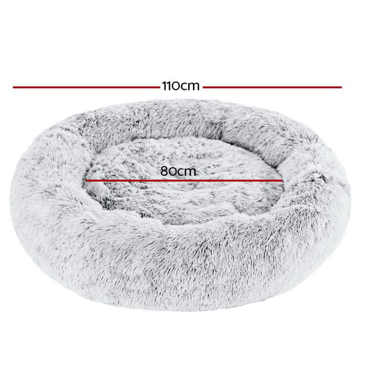 i.pet pet bed dog cat 110cm calming extra large soft plush light charcoal i.pet pet bed dog cat 110cm calming extra large soft plush light charcoal