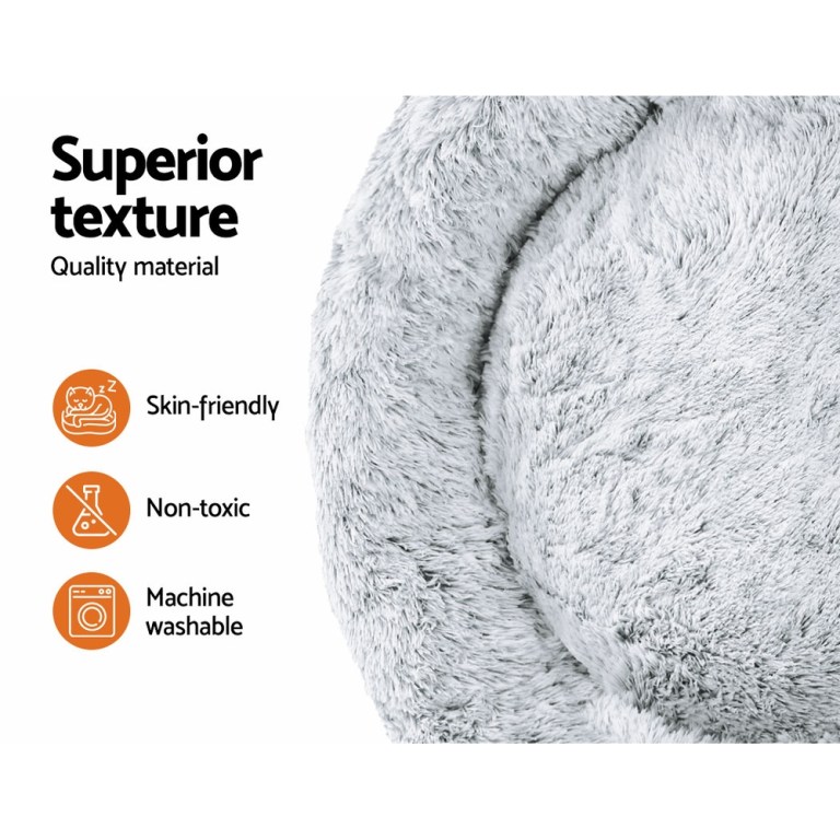 i.pet pet bed dog cat 110cm calming extra large soft plush light charcoal i.pet pet bed dog cat 110cm calming extra large soft plush light charcoal