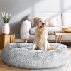 i.pet pet bed dog cat 110cm calming extra large soft plush light charcoal i.pet pet bed dog cat 110cm calming extra large soft plush light charcoal