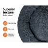 i.pet pet bed dog cat 110cm calming extra large soft plush dark grey