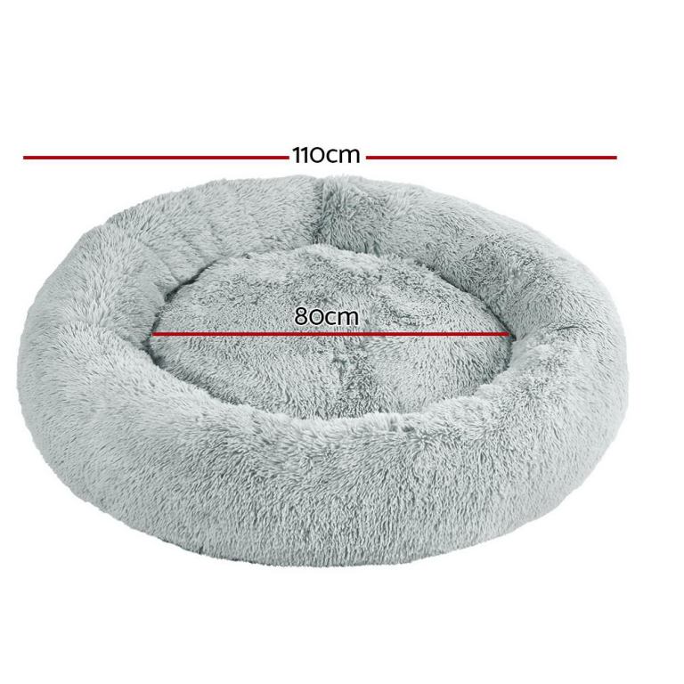 i.pet pet bed dog cat 110cm calming extra large soft plush light grey i.pet pet bed dog cat 110cm calming extra large soft plush light grey