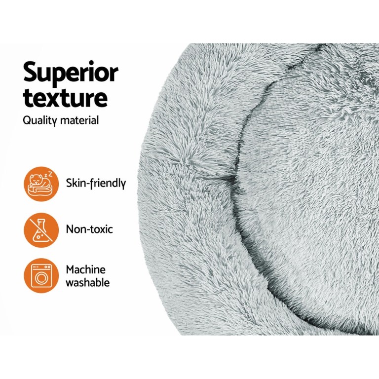 i.pet pet bed dog cat 110cm calming extra large soft plush light grey i.pet pet bed dog cat 110cm calming extra large soft plush light grey