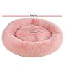 i.pet pet bed dog cat 110cm calming extra large soft plush pink