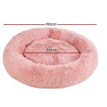 i.pet pet bed dog cat 110cm calming extra large soft plush pink