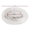 i.pet pet bed dog cat 110cm calming extra large soft plush white brown