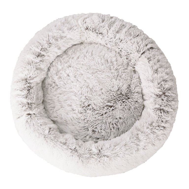 i.pet pet bed dog cat 110cm calming extra large soft plush white brown