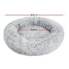 i.pet pet bed dog cat 90cm large calming soft plush light charcoal i.pet pet bed dog cat 90cm large calming soft plush light charcoal