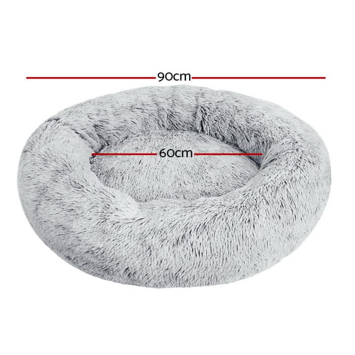 i.pet pet bed dog cat 90cm large calming soft plush light charcoal i.pet pet bed dog cat 90cm large calming soft plush light charcoal