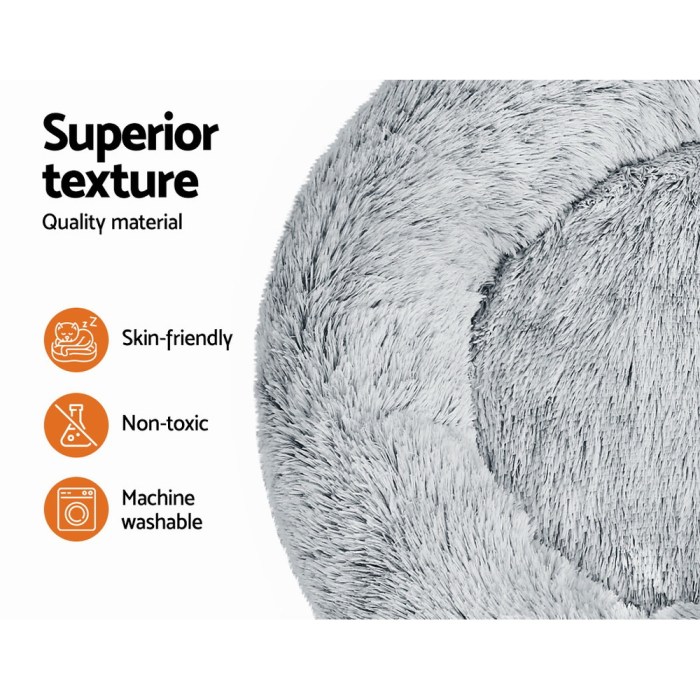 i.pet pet bed dog cat 90cm large calming soft plush light charcoal i.pet pet bed dog cat 90cm large calming soft plush light charcoal