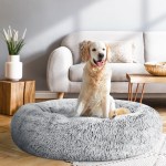 i.pet pet bed dog cat 90cm large calming soft plush light charcoal i.pet pet bed dog cat 90cm large calming soft plush light charcoal